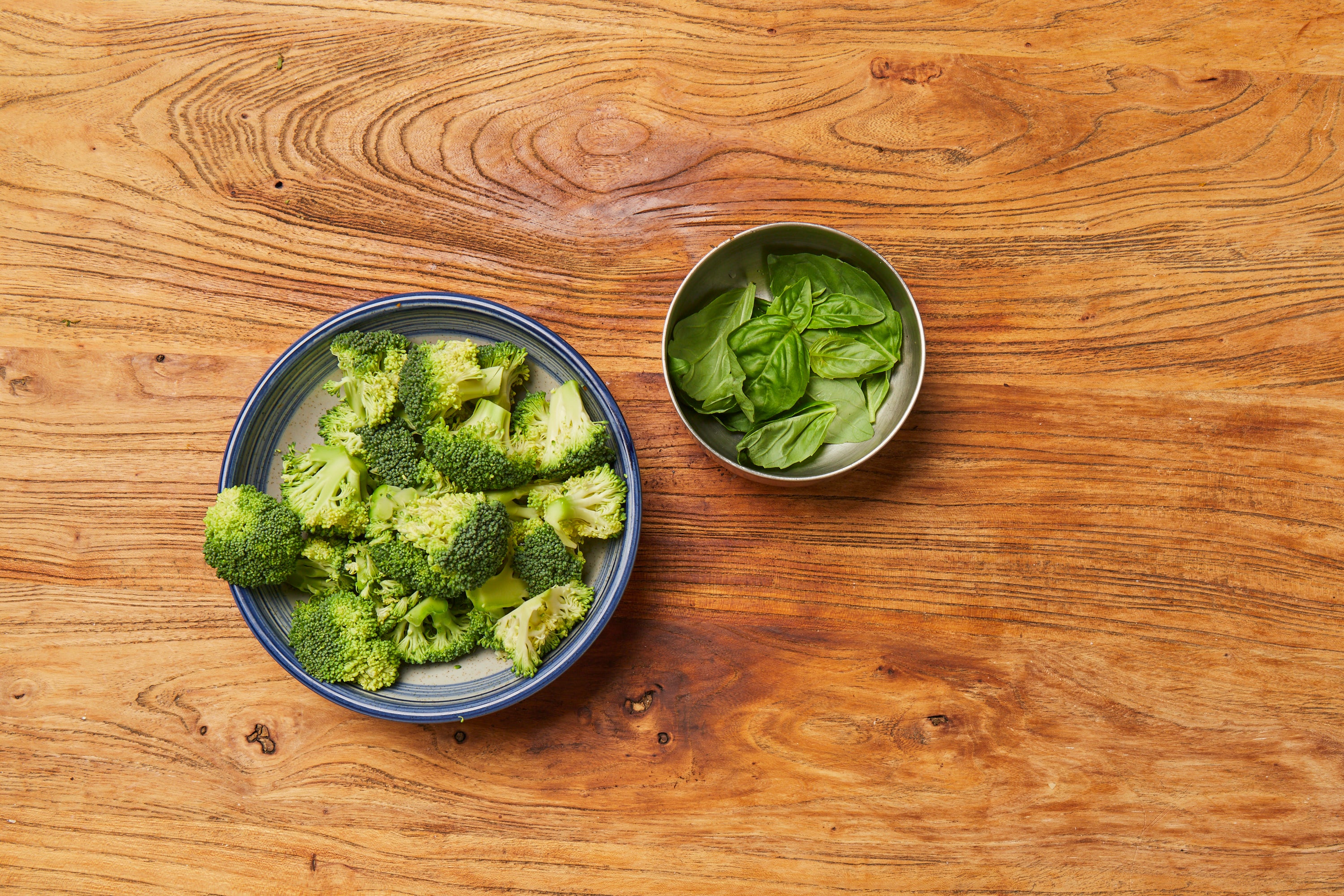 Broccoli & Spinach Pesto Pasta with Ricotta Salata