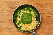 Broccoli & Spinach Pesto Pasta with Ricotta Salata