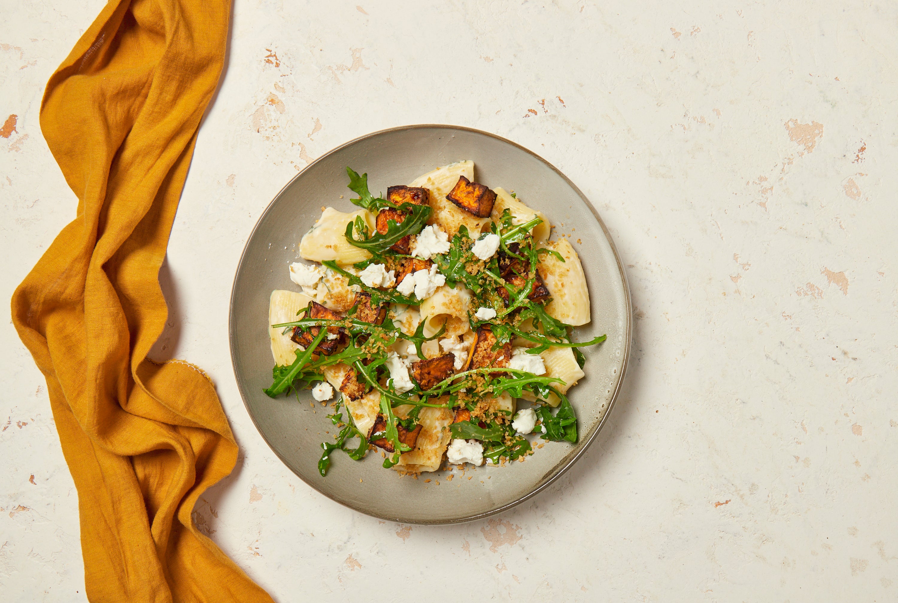 Goats Cheese & Pumpkin Pasta with Creamy Sage Sauce