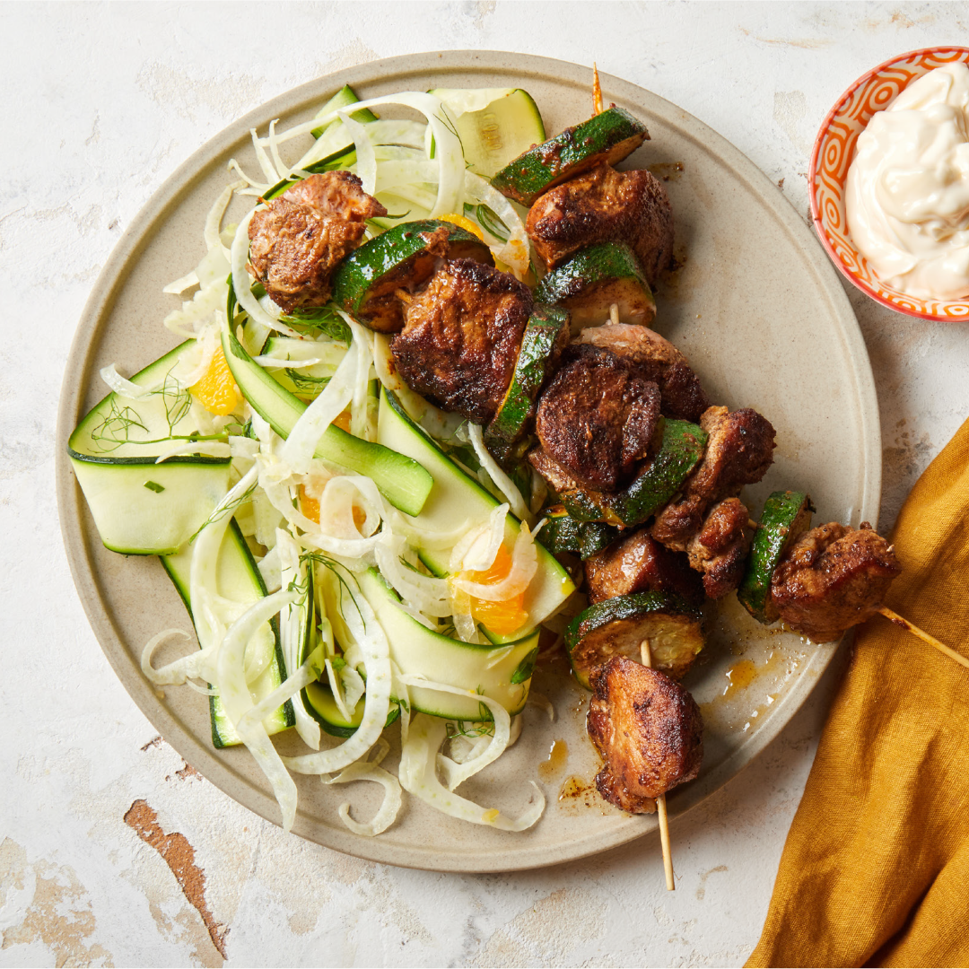 Pork & Zucchini Skewers