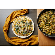 Casareja Pasta with Italian Spiced Pork Mince, Kale & Parmesan